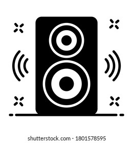 Volume speaker vector style, glyph icon 