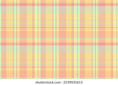 Volume tartan fabric vector, event seamless textile background. Finish texture check pattern plaid in red and yellow colors palette.