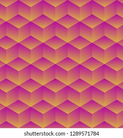 Volume texture made from color cubes. 3d geometric pattern. Vector illustration. Abstract geometric background with cubes.