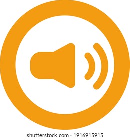 Volume up, illustration, vector on white background.