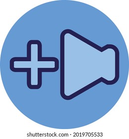 Volume up, illustration, vector on a white background.