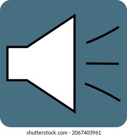 Volume up, illustration, vector, on a white background.