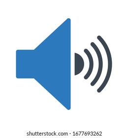 volume vector glyph color icon 