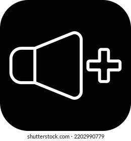Volume Up vector icon. Can be used for printing, mobile and web applications.