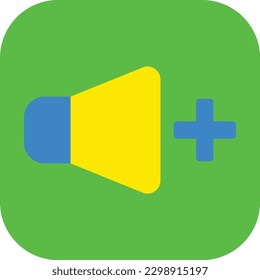 Volume Up vector icon. Can be used for printing, mobile and web applications.