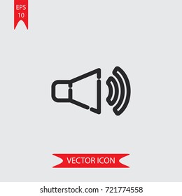 Volume vector icon, illustration symbol
