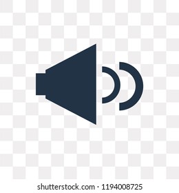 Volume vector icon isolated on transparent background, Volume transparency concept can be used web and mobile