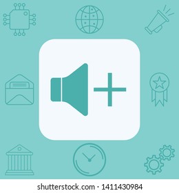 Volume up vector icon sign symbol