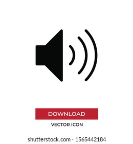 Volume up vector icon, simple sign for web site and mobile app.