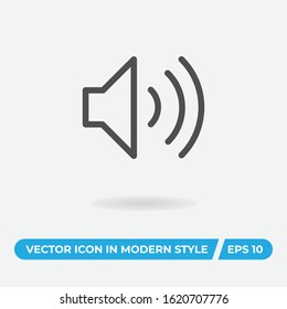 Volume vector icon, simple sign for web site and mobile app.