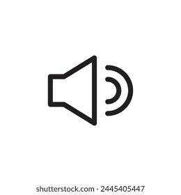 Volume vector icon. Sound flat sign design. Audio speaker symbol pictogram. Media icon. Mute sign. Audio speaker sign. UX UI icon