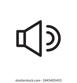 Volume vector icon. Sound flat sign design. Audio speaker symbol pictogram. Media icon. Mute sign. Audio speaker sign. UX UI icon