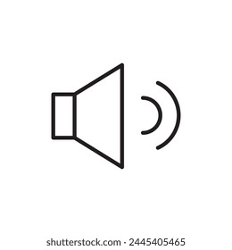 Volume vector icon. Sound flat sign design. Audio speaker symbol pictogram. Media icon. Mute sign. Audio speaker sign. UX UI icon