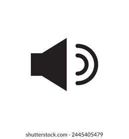 Volume vector icon. Sound flat sign design. Audio speaker symbol pictogram. Media icon. Mute sign. Audio speaker sign. UX UI icon