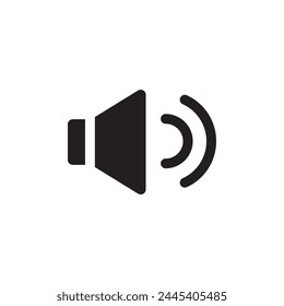 Volume vector icon. Sound flat sign design. Audio speaker symbol pictogram. Media icon. Mute sign. Audio speaker sign. UX UI icon