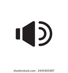 Volume vector icon. Sound flat sign design. Audio speaker symbol pictogram. Media icon. Mute sign. Audio speaker sign. UX UI icon