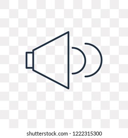 Volume vector outline icon isolated on transparent background, high quality linear Volume transparency concept can be used web and mobile