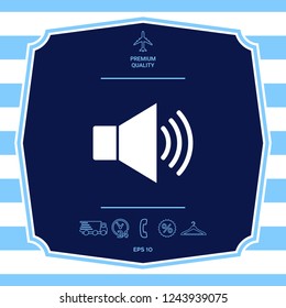Volume web symbol icon. Graphic elements for your design