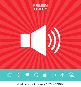 Volume web symbol icon. Graphic elements for your design