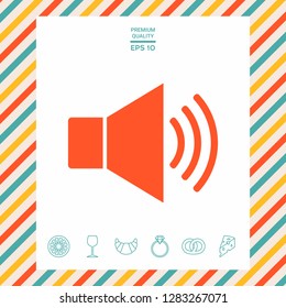 Volume web symbol icon. Graphic elements for your design