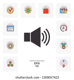 Volume web symbol icon. Graphic elements for your design