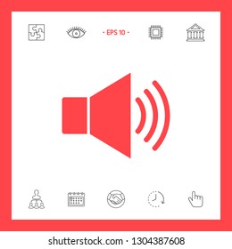 Volume web symbol icon. Graphic elements for your design