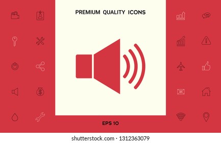 Volume web symbol icon. Graphic elements for your design