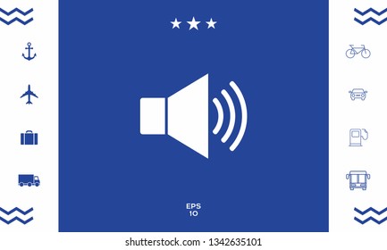 Volume web symbol icon. Graphic elements for your design