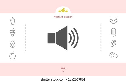 Volume web symbol icon. Graphic elements for your design