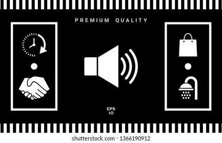 Volume web symbol icon. Graphic elements for your design