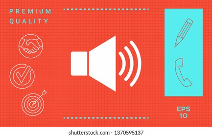 Volume web symbol icon. Graphic elements for your design