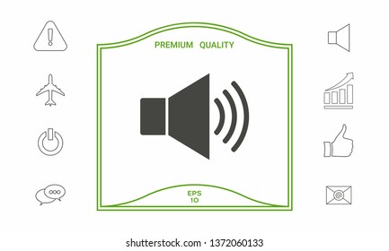 Volume web symbol icon. Graphic elements for your design