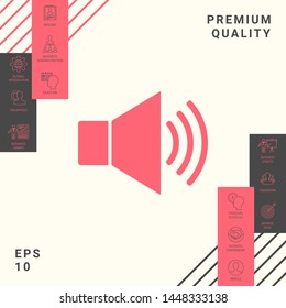 Volume web symbol icon. Graphic elements for your design