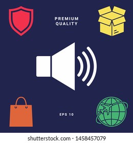 Volume web symbol icon. Graphic elements for your design