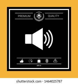 Volume web symbol icon. Graphic elements for your design