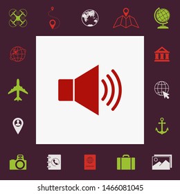 Volume web symbol icon. Graphic elements for your design