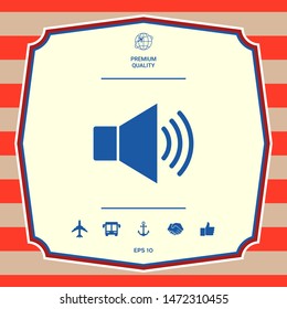 Volume web symbol icon. Graphic elements for your design