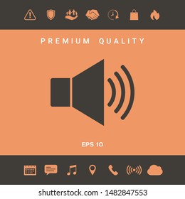 Volume web symbol icon. Graphic elements for your design