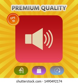 Volume web symbol icon. Graphic elements for your design