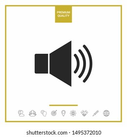 Volume web symbol icon. Graphic elements for your design