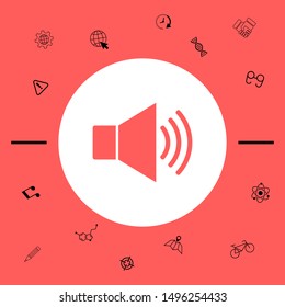 Volume web symbol icon. Graphic elements for your design