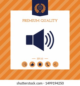Volume web symbol icon. Graphic elements for your design