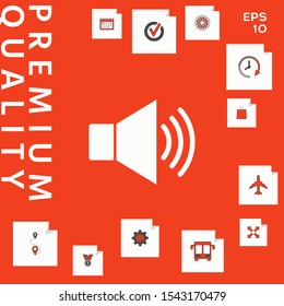 Volume web symbol icon. Graphic elements for your design