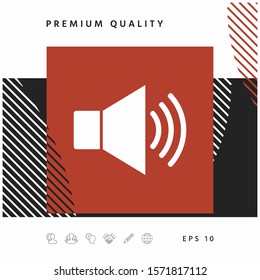 Volume web symbol icon. Graphic elements for your design