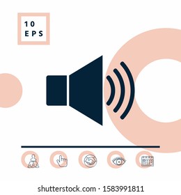 Volume web symbol icon. Graphic elements for your design