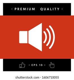 Volume web symbol icon. Graphic elements for your design