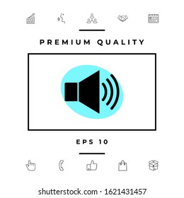 Volume web symbol icon. Graphic elements for your design