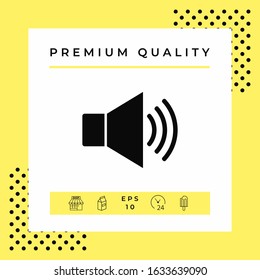 Volume web symbol icon. Graphic elements for your design