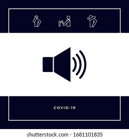 Volume web symbol icon. Graphic elements for your design