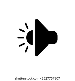 Ícone do símbolo da web de volume no fundo branco.